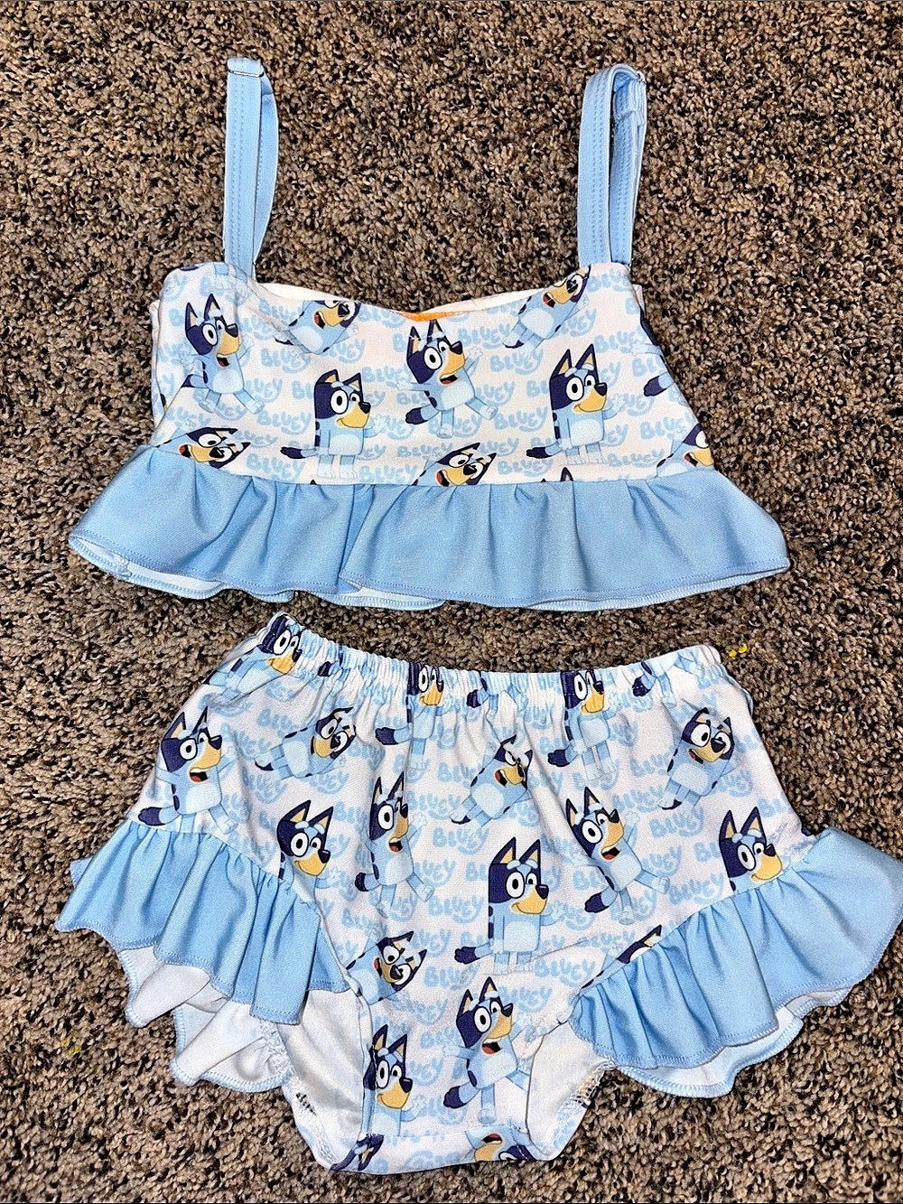 Bluey Kids Blue & White swim suit